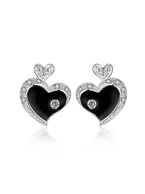 OUXI Fashion Heart shaped Stud Earrings 0