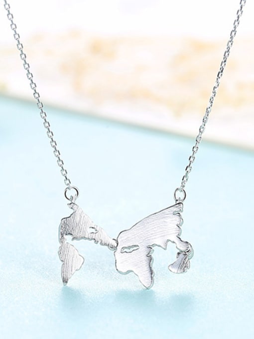 sliver 925 Sterling Silver With smooth personality Irregular Necklaces