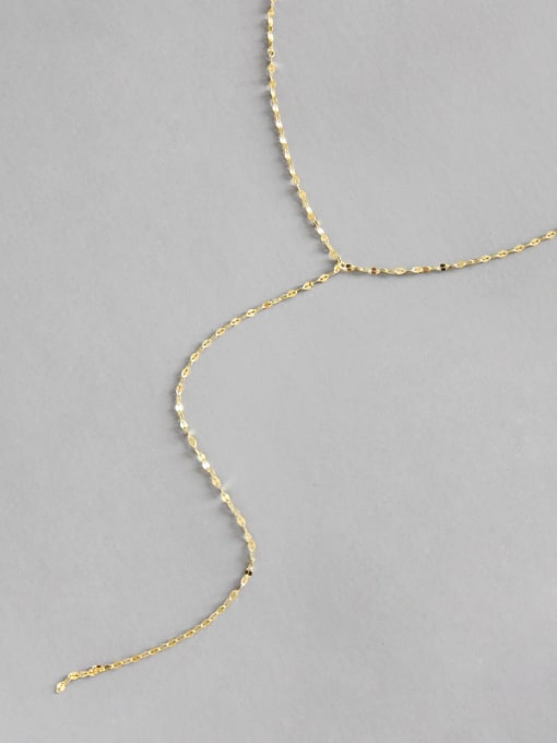 DAKA Sterling silver minimalist 18K gold-plated necklace 2