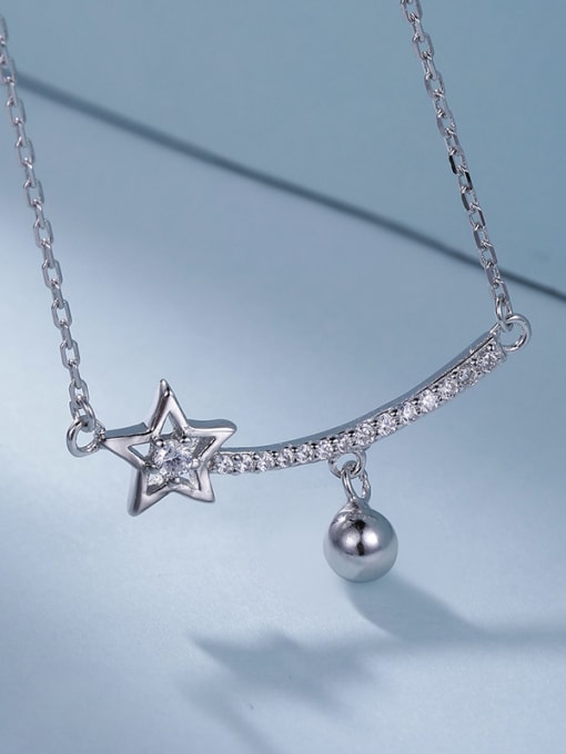 One Silver Simply Star Necklace 2