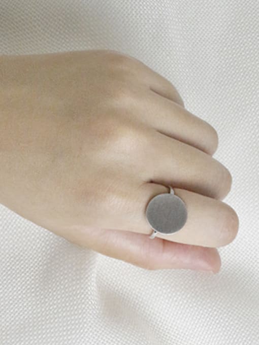 DAKA Simple Round Silver Smooth Ring 1