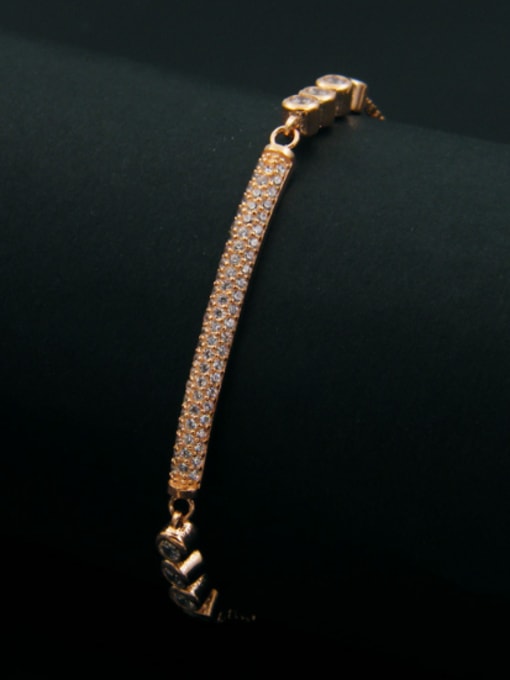 Rose Gold Pipe Shape Stretch Bracelet