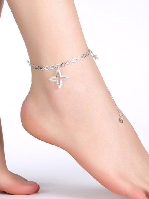 OUXI Simple Hollow Stars Women Anklet 1