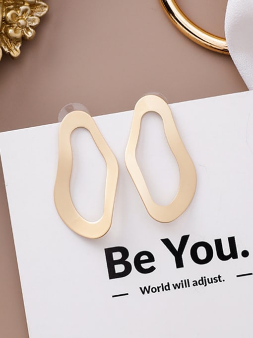 5#11867 Alloy With Gold Plated Simplistic Smooth  Irregular Drop Earrings