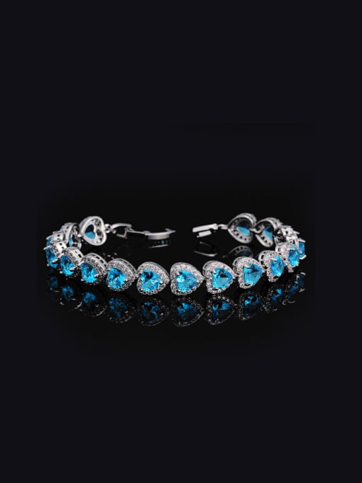 Light Blue Exquisite AAA Zircon Bracelet
