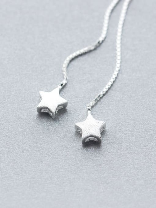 Rosh Exquisite Star Shaped S925 Silver Line Earrings 1