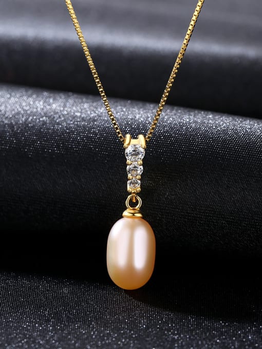 CCUI Sterling Silver 8-9mm Freshwater Pearl Pendant Necklace 1