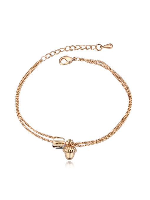QIANZI Simple Clear austrian Crystal Gold Plated Bracelet 1