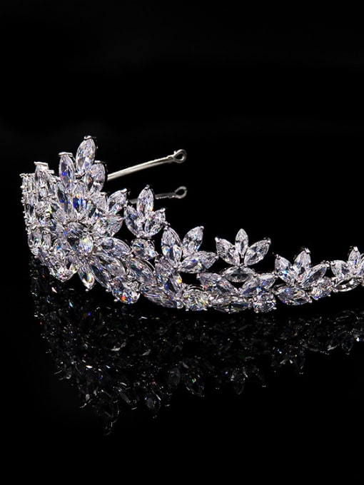 Cong Love Luxury Zircons Crown Shaped Noble Wedding Hair Accessories 1