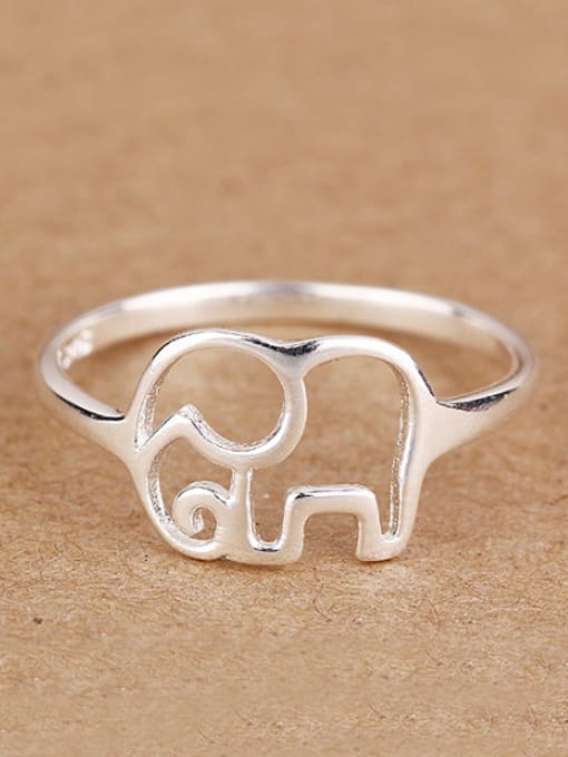 Peng Yuan Personalized Hollow Elephant Midi Ring 0