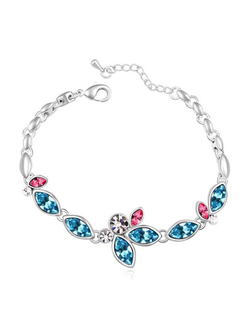 blue Fashion Marquise Cubic austrian Crystals Alloy Bracelet