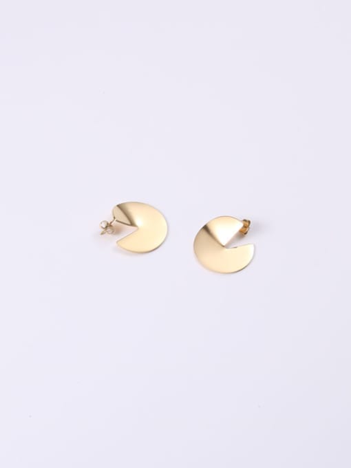GROSE Titanium With Gold Plated Simplistic Irregular Stud Earrings 4