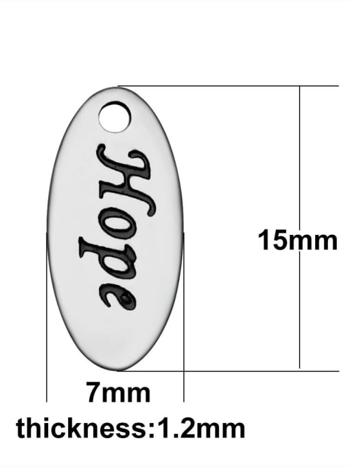 FTime Stainless Steel With Simplistic Oval With words Charms 1