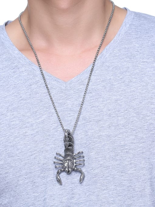 CONG Personality Insect Shaped Stainless Steel Men Pendant 2