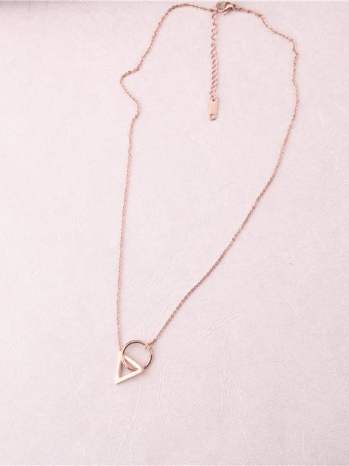 GROSE Simple Geometry Pendant Clavicle Necklace 1