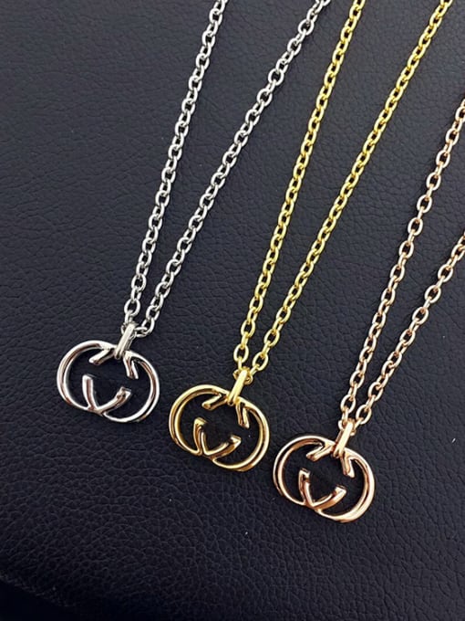 My Model Simple Style Smooth Plating Fashion Titanium Necklace 0