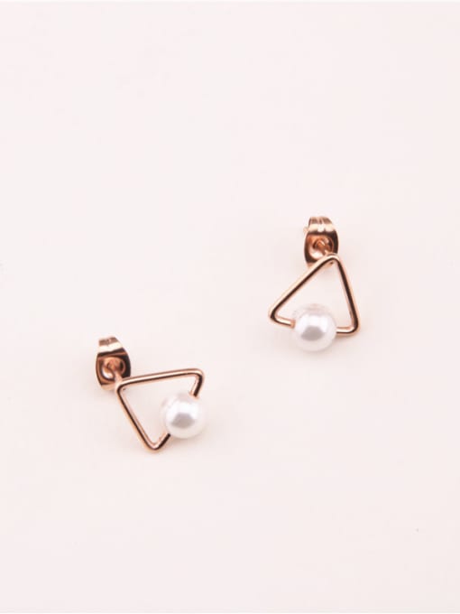 GROSE Artificial Pearls Temperament Stud Earrings 0