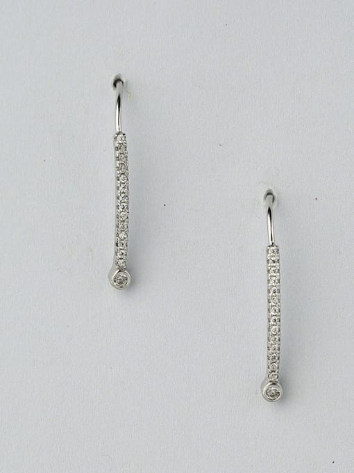 One Silver Personality U-shaped Zircon Stud Earrings 0