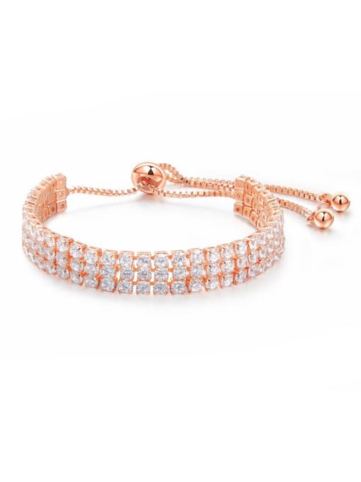 Open Sky Copper With Rose Gold Plated Delicate Chain Bracelets