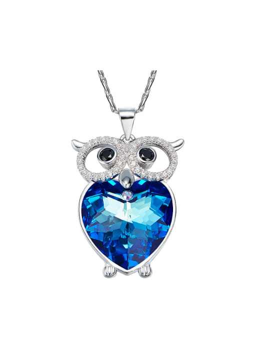 CEIDAI S925 Silver Owl-shaped Necklace 0
