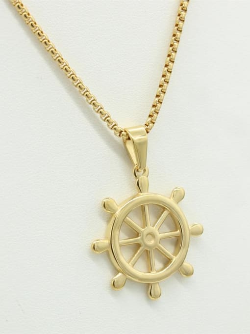 XIN DAI Anchor Retro Gold Plated Necklace 0