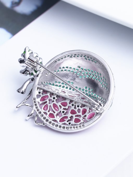 Wei Jia Personalized Watermelon Zirconias Copper Brooch 2