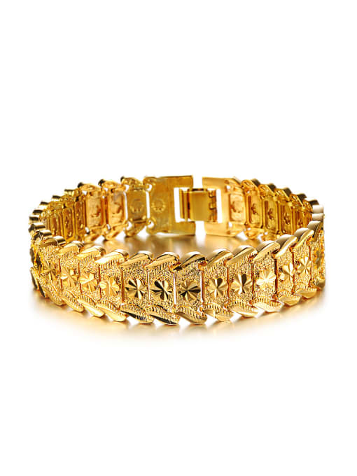 Open Sky Fashion Exaggerated Gold Plated Women Bracelet 0