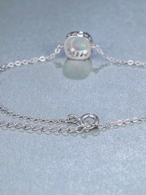 UNIENO Silver Opal Stone Bracelet 2