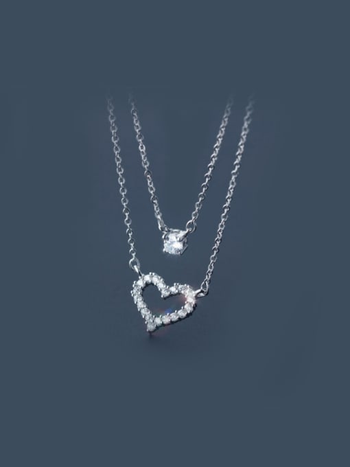 Rosh S925 Silver Sweet Love Double Sets of Chain 0