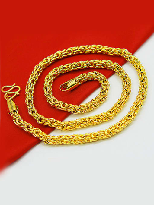5Mm, 50Cm Men Exquisite Gold Plated Geometric Necklace