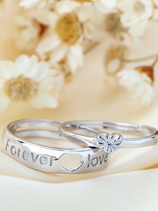 kwan S925 Silver Forever Love Lover Ring 2