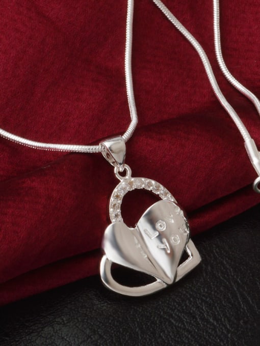 Ya Heng Fashion Heart shaped Pendant Copper Necklace 2