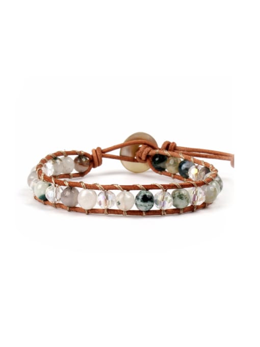 B6035-O Temperament Colorful Stones Women Bracelet