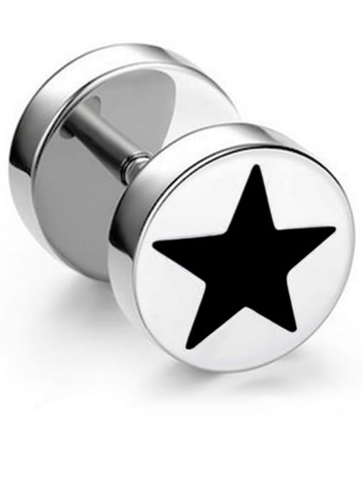 Steel Surface Stainless Steel With  Personality Star Stud Earrings
