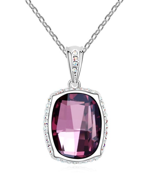 purple Simple austrian Crystal Alloy Necklace