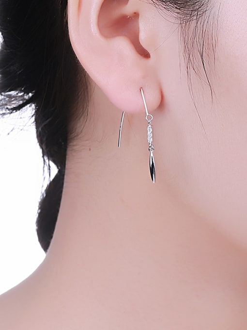 One Silver Women Geometric Silver Drop Earrings 1