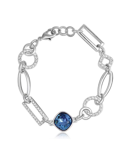 Platinum Blue 2018 18K White Gold Crystal Bracelet