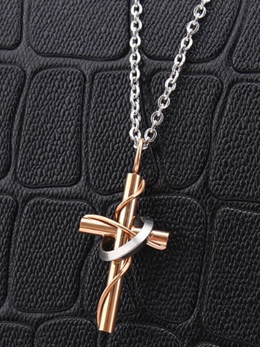 RANSSI Fashion Cross Lovers Necklace 2