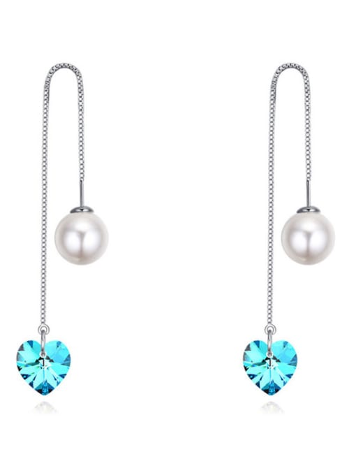 light blue Chanz using austrian elements crystal earrings earrings earrings sunny rain