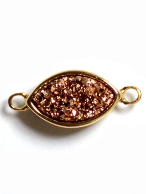 Rose Gold Marquise Agate Stone Gold Plated Pendant