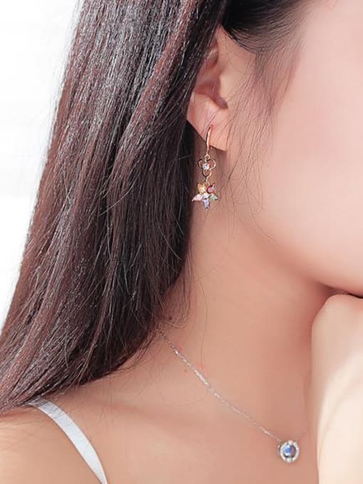 Open Sky Copper With 18k Gold Plated Fashion Flower Earrings 1