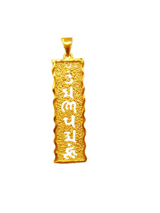 golden Men Luxury Square Shaped Chinese Element Pendant