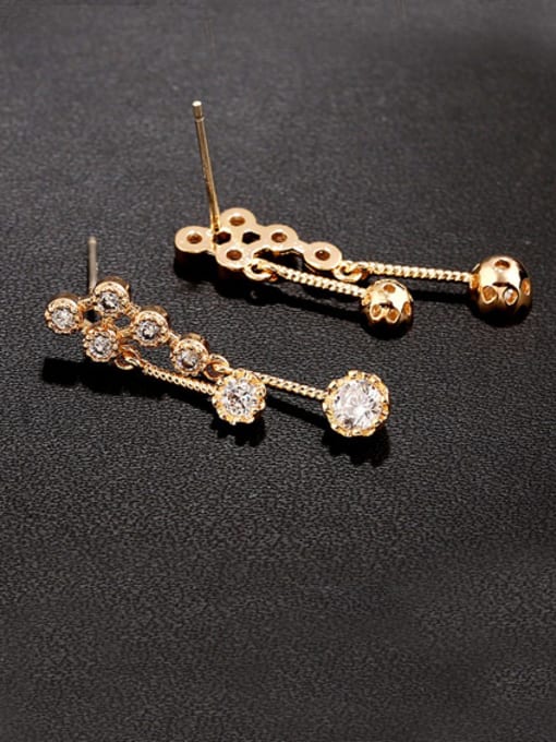 Qing Xing 925 Jewelry Silver  Anti-allergic Tassel drop earring 2