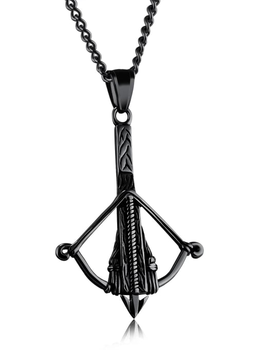 black Personalized Punk style Titanium Men Necklace