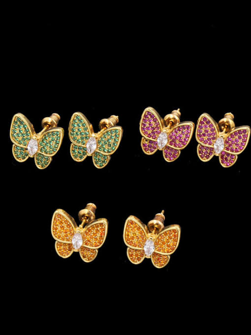 My Model Butterfly Copper stud Earring 1