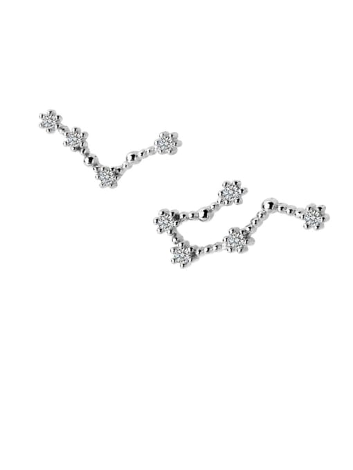 Rosh 925 Sterling Silver With Cubic Zirconia Simplistic Constellation Stud Earrings 3
