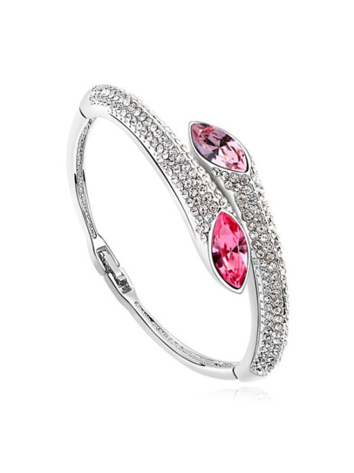 pink Fashion Shiny austrian Crystals Alloy Bangle