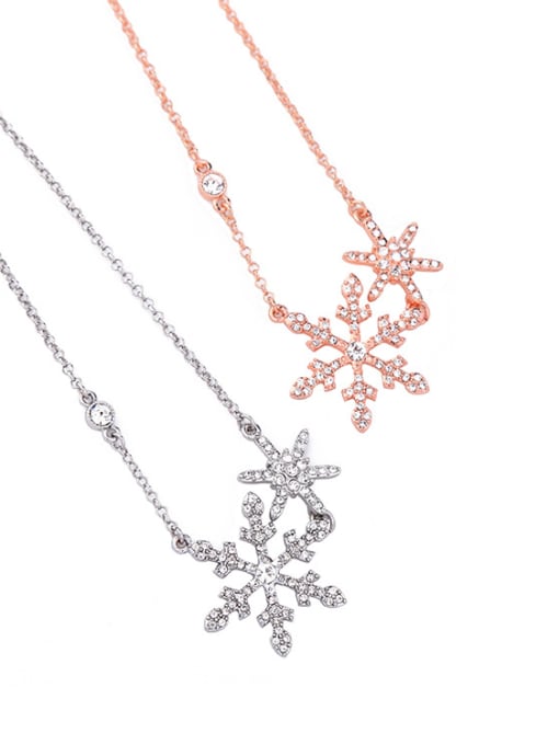KM Elegant Snow Alloy Clavicle Necklace 2