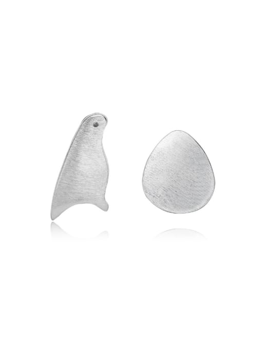 kwan Egg Bird -shape Silver Stud Earrings 0