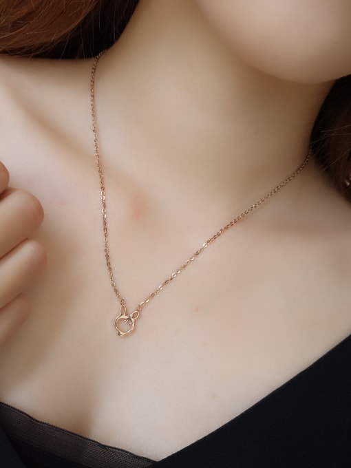 JINDING Rose Gold Stainless Steel Necklace 1
